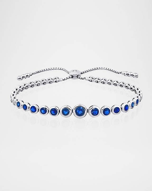 Diamond Fringe Blue Sapphire Adjustable Diamond Bracelet
